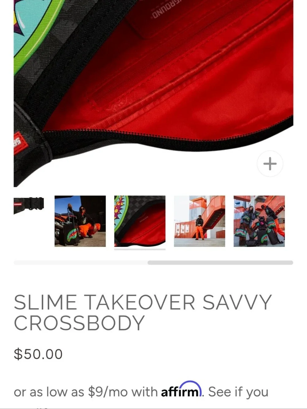 SPRAYGROUND SLIME TAKEOVER SAVVY CROSSBODY UNISEX